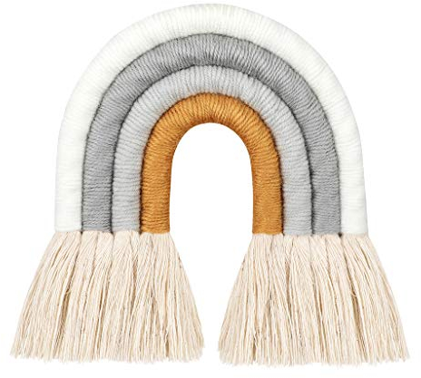 follwer0 Regenbogen Makramee Traumfänger Boohoo Dekorationen Wandbehang Wandteppich Für Kinderzimmer Wandregal Dreamcatcher Wandteppich Wandkunst Quaste Baumwolle Deko