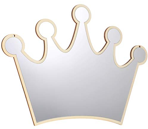 VICASKY Spiegel Wandaufkleber Königliche Krone Geformte Abnehmbare Wandspiegel Prinzessin Baby Zimmer Gesicht Spiegel Ornament für Erwachsene Kinder