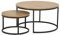 AC Design Furniture Spencer Couchtisch 2er Set, L: 80 x B: 80 x H: 44,5 cm und L: 50 x B: 50 x H: 33 cm, Wildeiche Optik/Schwarz, Melamin/Metal, 2 Stk, Natur/Schwarz