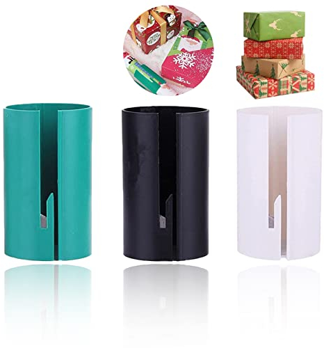 3 Stück Geschenkpapier Schneider Werkzeug, Weihnacht Papierschneider Tragbare, Sliding Geschenkpapier Cutter, für Geburtstag Hochzeit Weihnachten Geschenk Verpackung
