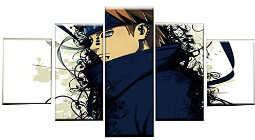 MPPSU Anime Poster Moderne Bilder Auf Leinwand Mehrteilige 5 Teiliges Wandbild Gemälde Set Schlafzimmer Wohnzimmer Küchenbilder Jugendzimmer Deko Mit Rahmen 100 * 50cm