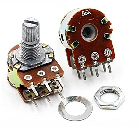 5 stücke wh148 b 1k 2k 5k 10k 20k 50k 100k 500k 6pin Doppelpotentiometer 15mm/20mm-20MM-B250K