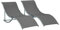 Outsunny Lot de 2 Bains de Soleil Pliables, Chaise Longue Jardin extérieur en Aluminium et textilène, transat Jardin extérieur pour Patio terrasse Plage, Charge 120 Kg, Anthracite