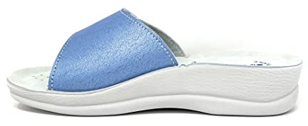 inblu Ciabatte Comode Suola Anatomica Con Fascia E Rialzo VR0045 (Azzurro, 39)