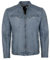 Jack Hanter - Herren Lederjacke Lammnappa grau-blau antik Größe 54