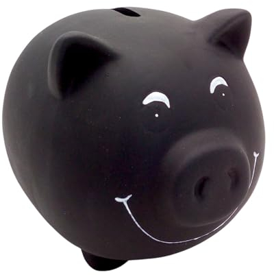 BURI Sparschwein mit Tafelbeschichtung zum selbst beschriften Dekoration Geschenk