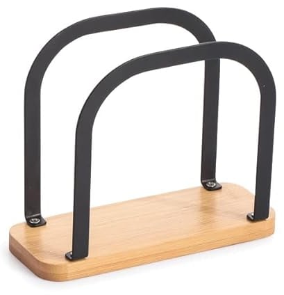 MSV Servietten Halter Kaffee Tasse Servietten Halter Tisch Servietten Halter für Tisch Esszimmer Wohnzimmer Haus Dekoration Schwarz matt Bambus