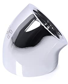 Alphacool 17593 Eiszapfen L-Verbinder 45° G1/4 IG auf G1/4 IG - chrome