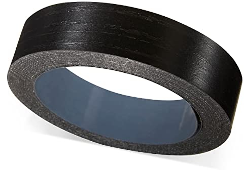 ben+camilla.com Selbstklebender Kantenumleimer | Esche Schwarz 19 mm x 5 m Rolle Holzstruktur | Kantenschutz zum Überkleben - wie Klebeband OHNE Bügeln | Premium Qualität für professionelle Ergebnisse