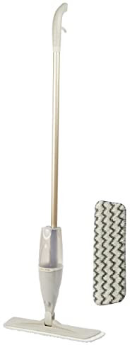 Salter COMBO-8220 Warm Harmony Spray Mop – With Extra Zig Zag Microfibre Scrubbing Pad Refill Head, for Most Hard Floor Types, Lifts Dirt with Ease, Refillable 600 ml Bottle, Machine Washable Pad
