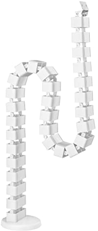 mywall Kabelführung HZ42WL mit Einer Länge bis 1.285 mm, Kabelmanagement für Schreibtische mit Schraubenfixierung, Kabelschlauch-Kabelkanal Rund, 4-Fach Kanalsystem mit modularer Wirbelstruktur