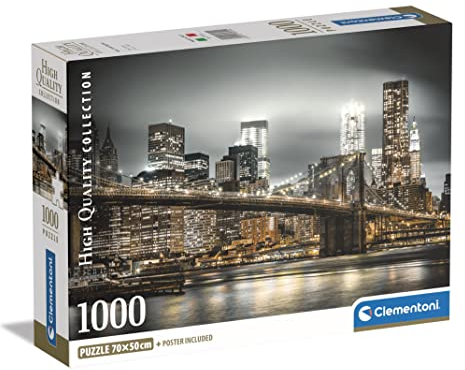 Clementoni - 39704 Collection - New York Skyline - 1000 Teile - Puzzle für Erwachsene, hergestellt in Italien