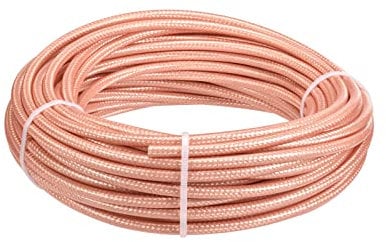 Eightwood RG400 RF Coax Cable 50ft, M17/128 Double Shield Coaxial Cable for Base Station Ham Amateur Radio Antenna Jumper