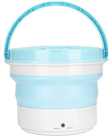 Zusammenklappbare Mini-Waschmaschine für Schuhe, 13 l, tragbare Ultraschall-Waschmaschinen mit Ozon, energiesparend, für Zuhause, Pink (Blau)