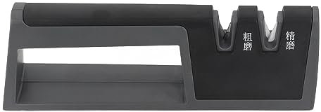 Knife Sharpener, Ergonomic Handle Classic Kitchen Knife Accessories, Multipurpose 2 Stages Quickly Safely Handheld Knife Sharpener Suitable for Household Kitchen, Premium Quality Kitchen Knife Sharpen