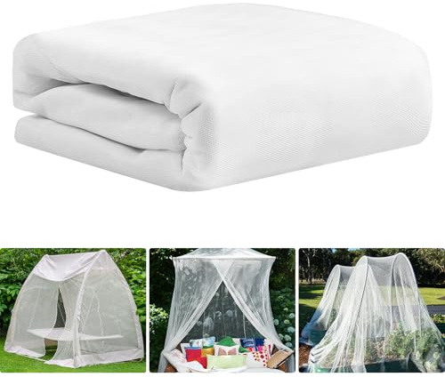 Zanzariera per giardino e patio, 6 x 3 m, colore: bianco | Rete traspirante per verdure, frutta e fiori, utilizzata come copertura per piante per aiutare a proteggere da uccelli e