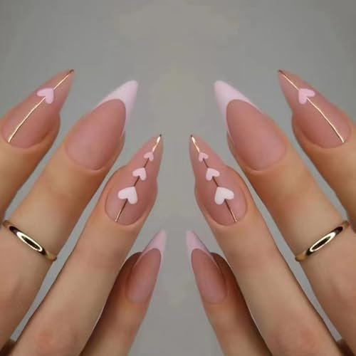 Kyzistn Long Summer Pink Acrylic False Nails - DIY Manicure Decoration