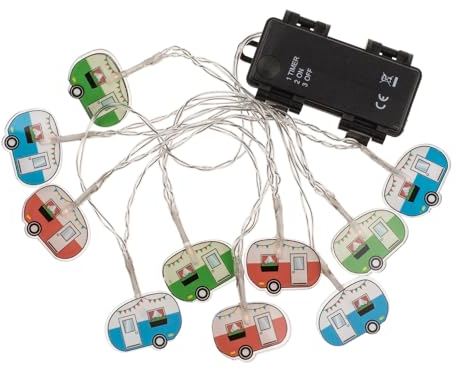 Cadena de luces para camping, decoración de caravanas, campistas, luz de ambiente al aire libre, luz nocturna LED, práctico gadgets accesorios, decoración interior acogedora para camping aventura