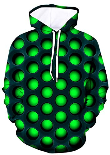 Generic Pullover Herren Hoodie Herren Oversized 3D Druck Kordelzug Kapuzenpullover mit Taschen Loose Fit Kuschel Hoodie Baggy Sweatshirt mit Kapuze Streetwear Y2K Hoodie Freizeit Hooded Pullover
