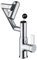 Temperature Bathroom taps,2 Sprays,No Electrical Temperature Display Single Handle Bathroom taps,Bathroom Sink taps (Temperature Display, Chrome)
