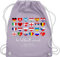 Turnbeutel Rucksack - WM Taschen - Im Fußball vereint - Deutschland EM 2024 Länder - Unisize - Pastell Lila - deutschland-fanartikel fussball fanartikel zur fussball-europameisterschaft germany