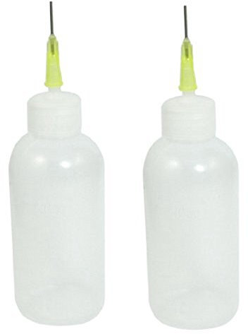 Qiaohome 2pzs Botella de Aceite de Maquina de Coser de plastico con Boquilla de Aguja 50ml