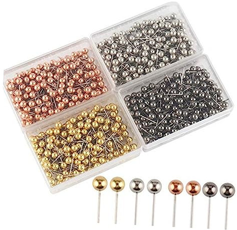 STOBOK 800stücke Farbige Rundkopf Kartenflagge Flaggenstecknadeln Für Karte Holz Fahnendrücker Mit Schaft Und Abgestumpfter Spitze Als Kartennägel Zum Markieren Weltkarten Und