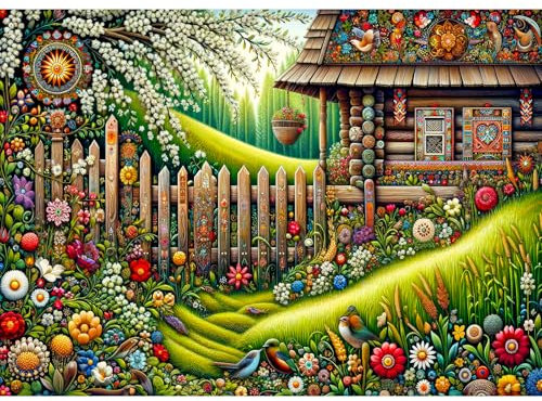 TangComplete - Painted House - Jigsaw Puzzles for Adults 1000 Piece, Challenging Puzzle Games, Jigsaws 1000 Pieces, Difficult Hard Jigsaw Puzzles for Adults