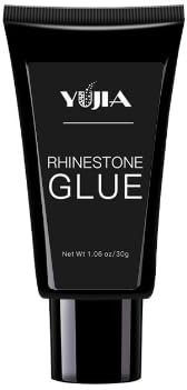 Rhinestone Glue, Kaluofan 1PCS 3D Art Nail Gel Glue, Strong Adhesive Gel Nail Glue for Rhinestones, Extend Nail Pieces, Pearls, Gems, Solid Nail Glue Gel Long Lasting and Strong for DIY Nail Art Lover