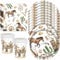 YGCHEN Cowboy Vaisselle de Fête Cheval Vaisselle Décoration d'Anniversaire Western Cowboy Vaisselle Anniversaire Assiettes Gobelets Serviettes Enfants Western Party Vaisselle Jetable Set 10 Invités