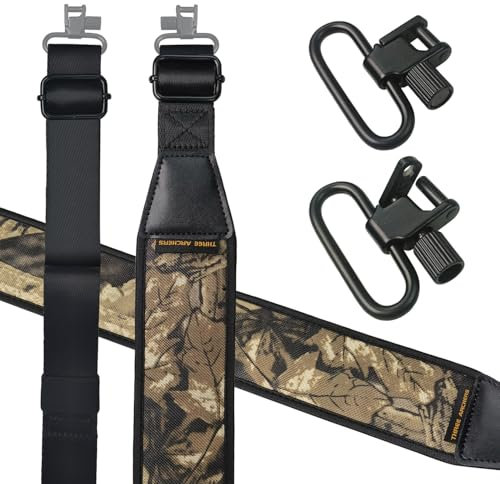 ARCXTEN 2-Punkt Gewehrriemen Verstellbare Waffenschlinge mit Wirbel, gewehrTrageriemen für Jagdausrüstung, Neopren rutschfeste Schulter für Komfortable Jagd,Schießen & Airsoft