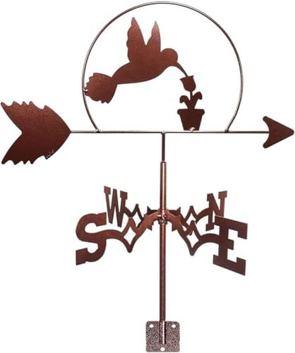 Metall-Vogel-Wetterfahne, Retro-Metall-Eisen-Windfahne, Edelstahl, Tier-Wetterfahne, Windrichtungsanzeige für Garten, Terrasse, Hof, Ornament, Dekoration