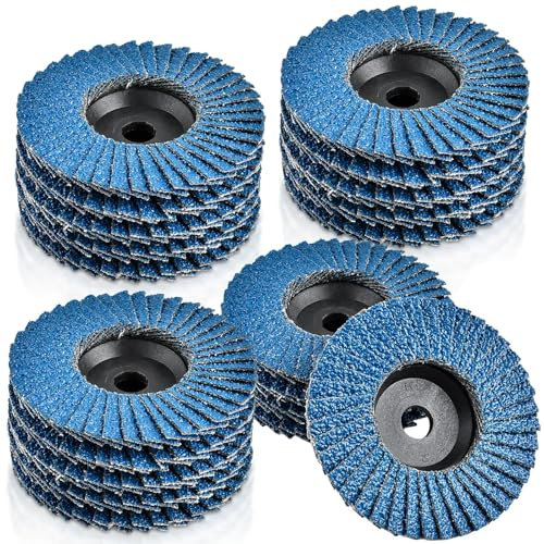 Akamino 15 Pcs Angle Grinder Discs 76mm, 40 Grit Flap Discs Grinding Wheel Sanding Discs for Angle Grinder to Sanding Grinding Polishing Metal Wood Steel (Blue,3 Inch)