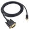 SHINEOFI 1.8M Mini Displayport to Vga Cable Gold Plated to Vga Adapter Low Profile Connector for Laptop Desktop Supports Hdtv Monitor Projector