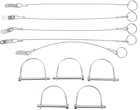 5pcs Bogenkuppler -Stift mit -Lostkette für ATV, UTV, LKW, Anhänger 6 X 70 Mm Edelstahlverriegelungsstift