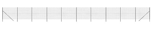 Hoodmeel Maschendrahtzaun komplettset 1,4 x 25 m Maschendrahtzaun Anthrazit Gartenzaun verzinkter Stahl mit PVC-Beschichtung
