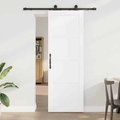 Sistema di porte scorrevoli pesanti ORKDAL bianco 73,5 x 211 cm legno di pino massiccio per porte interne e pensili
