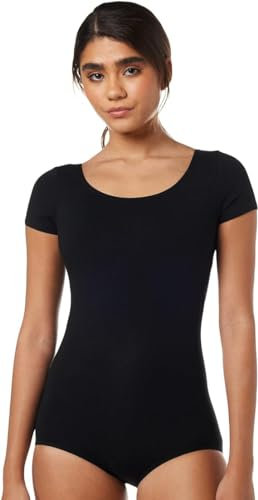 Capezio Damen Classic Short Sleeve Leotard Gymnastikanzug, Schwarz, XL