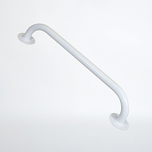 NRS Round Flange Steel Grab Rail - 455 mm 18 inch White