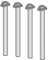 DIY Element System Möbelfuß rund – Stahlrohrfuß, ideal als Tischbein für die Gestaltung individueller Möbelstücke – Ø 60 mm, Länge 800 mm, Weißaluminium