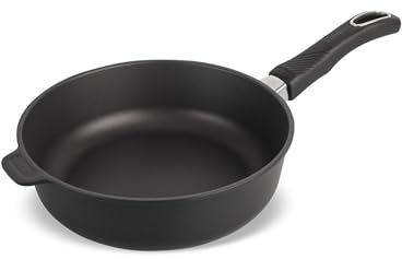 Original Gundel GUSS-BRATPFANNE INDUKTION hoch, Ø 24 cm, Höhe 7,5 cm, BIOTAN-Oberfläche, PFOA-frei, Akku-Therm Boden - fester Stiel