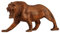 ART-CRAFT Holz-Tiger Schnitzerei aus Suar Holz dunkel gebeizt 17cm