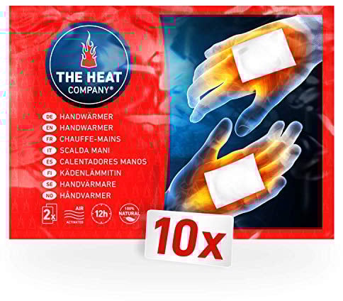 THE HEAT COMPANY Handwärmer - 10 Paar - EXTRA WARM - Taschenwärmer Wärmepads - Fingerwärmer: 12 Stunden warme Hände - luftaktiviert