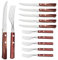 Tramontina Steakbesteck Pizzabesteck, 12-teiliges Set, für 6 Personen, Steakbesteckset, rostfreier Edelstahl, FSC zertifizierter Echtholzgriff, spülmaschinenfest, Blister
