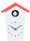 Cuco Clock Mini Kuckucksuhr HOCHHAUS 17,0 × 12,4 × 9,0cm, Wanduhr, Moderne Schwarzwalduhr, Wanduhr mit Nachtruhefunktion, Kuckucksruf Vogelstimme, Quarzuhrwerk