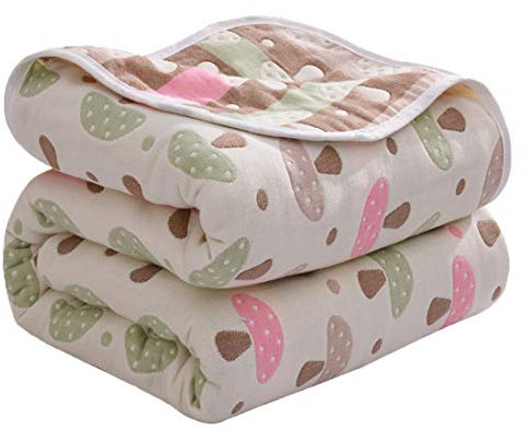 Levoberg Decke Baby Baumwolle, extra weich und groß, 100% Baumwolle, 6-lagig, Babydecke, Einschlagdecke, Kinderwagendecke, Erstlingsdecke, Kinderdecke, 120 x 150cm