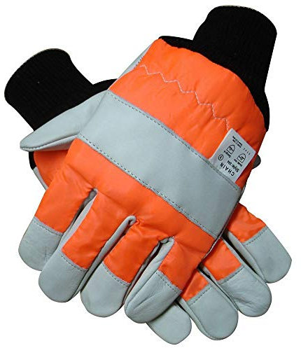 Chainsaw Gloves With Both Hand Protection Pro Quality Medium M Size 9