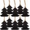 Amosfun 10 Stücke Mini Tafel Tags Weihnachtsbaum Holz Anhänger Etiketten Kleine Kreidetafel Geschenkanhänger Weihnachtsanhänger Preisschilder Tafel für DIY Hochzeit Weihnachten Party Deko