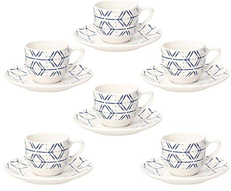 Tognana Set 6 tazze caffè con piatto