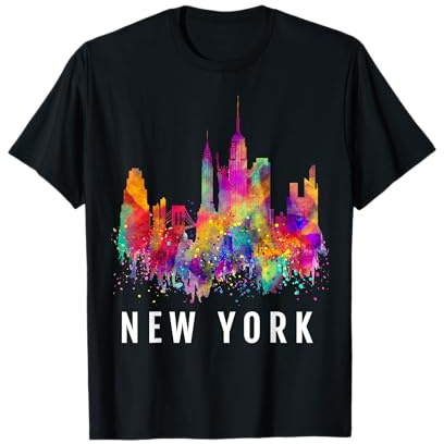 New York City Skyline Art Souvenir Voyage Cadeau NYC T-Shirt